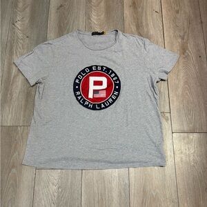 Vintage Single Stitch Men’s Polo Ralph Lauren Gray Center Logo Size XL